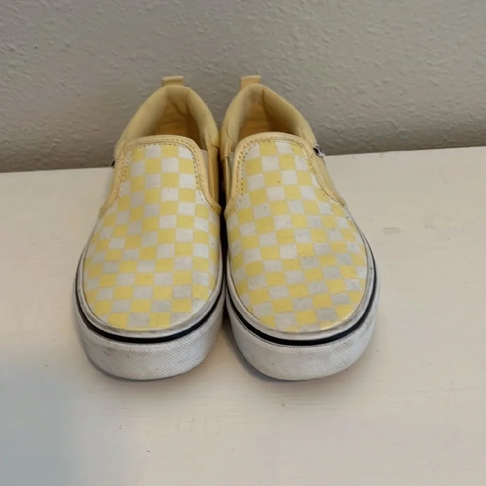 Vans Yellow Checked‎ Slip On Youth Size 2.5